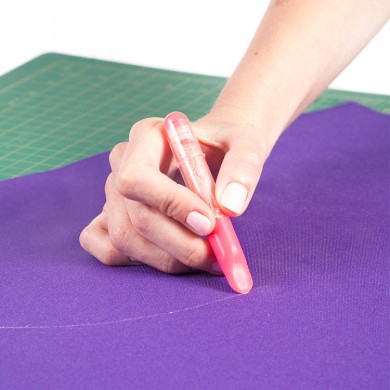 TEXI 4040 Penna gesso sartoriale con applicatore colore rosso