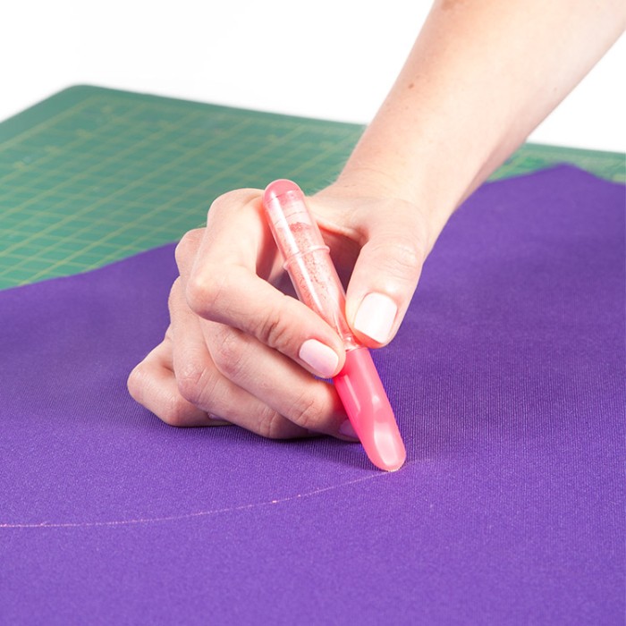 TEXI 4040 Penna gesso sartoriale con applicatore colore rosso