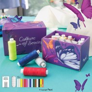 TEXI BOX 15 Set di 15 filati, aghi per macchine domestiche e foglietto illustrativo