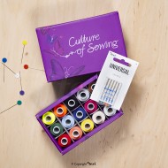 TEXI BOX 15 Set di 15 filati, aghi per macchine domestiche e foglietto illustrativo