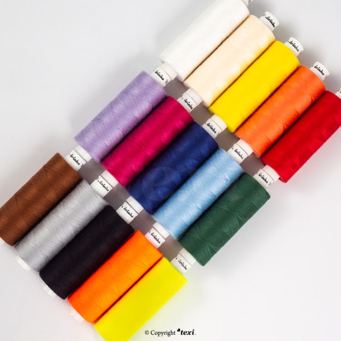 TEXI BOX 15 Set of 15 Threads, Household Machine Needles and Package Leaflet