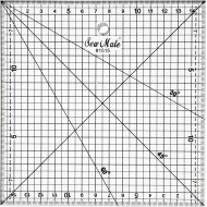 TEXI 4066 Règle à courtepointe, échelle métrique 160x160 mm, noir