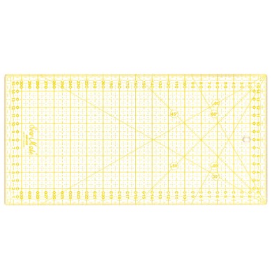 TEXI 4067 Righello per quilting, scala metrica, 160x320 mm, giallo