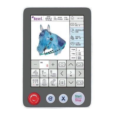 TEXI 1501 XL TS Ricamatrice professionale a 15 aghi con area di lav...