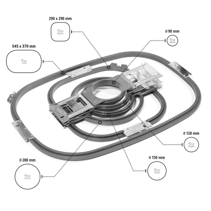 TEXI 1501 XL TS Ricamatrice professionale a 15 aghi con area di lav...