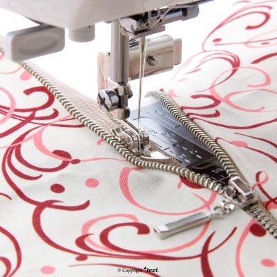 TEXI 0018 Pied pour fermeture éclair étroite double face - Fixation haute