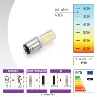 TEXI Ampoule LED BA15D pour machine à coudre domestique - 230 V, 2 W
