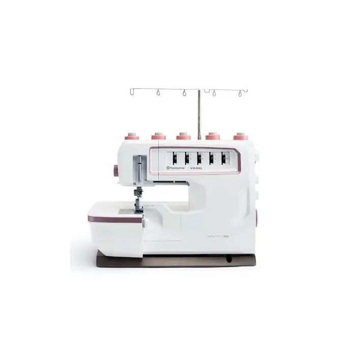 Husqvarna Viking Amber Air S600 Overlock with Cover & Cover...