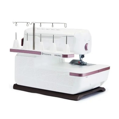 Husqvarna Viking Amber Air S600 Overlock with Cover & Cover...