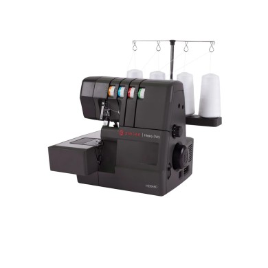 Heavy Duty Singer HD0465 Charcoal Tagliacuci 4 fili