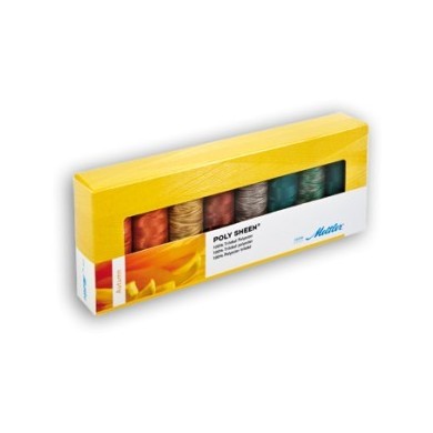 Kit of 8 Amann Mettler Poly Shenn Autumn yarns