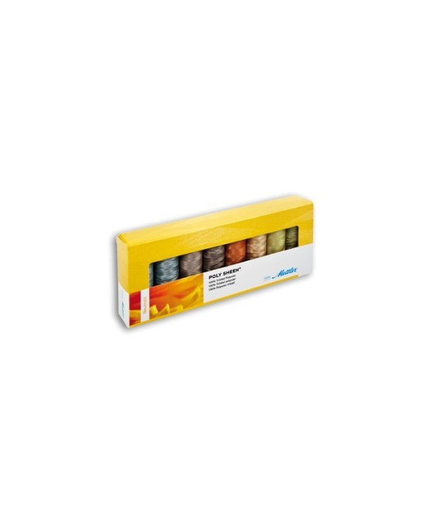 Ensemble de 8 fils Amann Mettler Poly Sheen Neutrals
