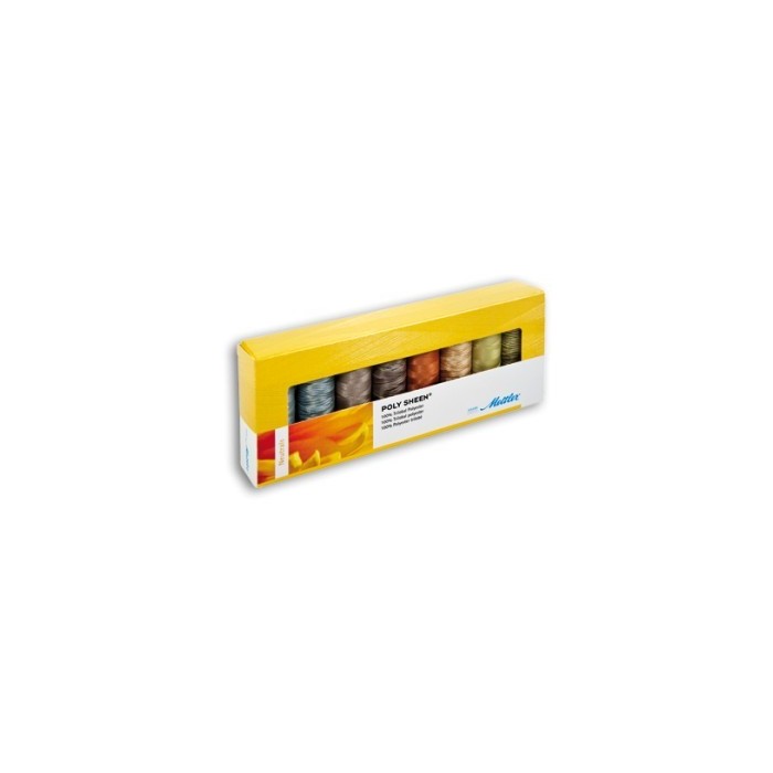 Ensemble de 8 fils Amann Mettler Poly Sheen Neutrals