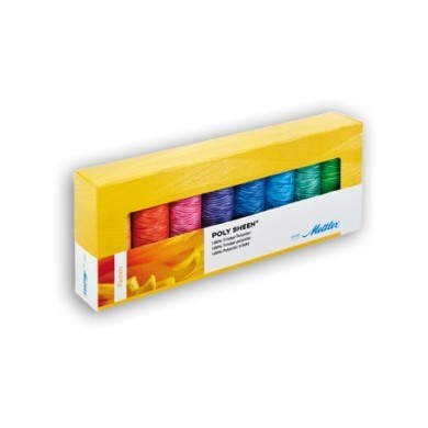 Kit de 8 Amann Mettler fils Poly Sheen Pastels