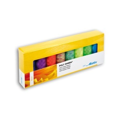 Lot de 8 fils Amann Mettler Poly Sheen Neon