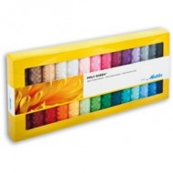 Kit of 28 Amann Mettler Poly Sheen yarns