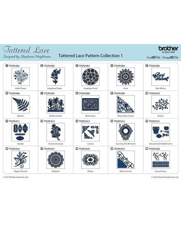 Tattered Lace Collection 1 "Flowers & Leaves" - CATTLP01