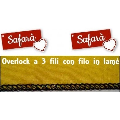 Overlock a 3 fili con un filo in lamè