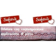 Orlatura con contemporanea applicazione di pizzo 