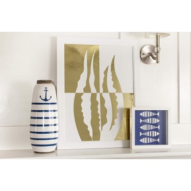 2 FEUILLES DE FILM ARGENTÉ MÉTALLISÉ (LISSES ET PAILLETTES...